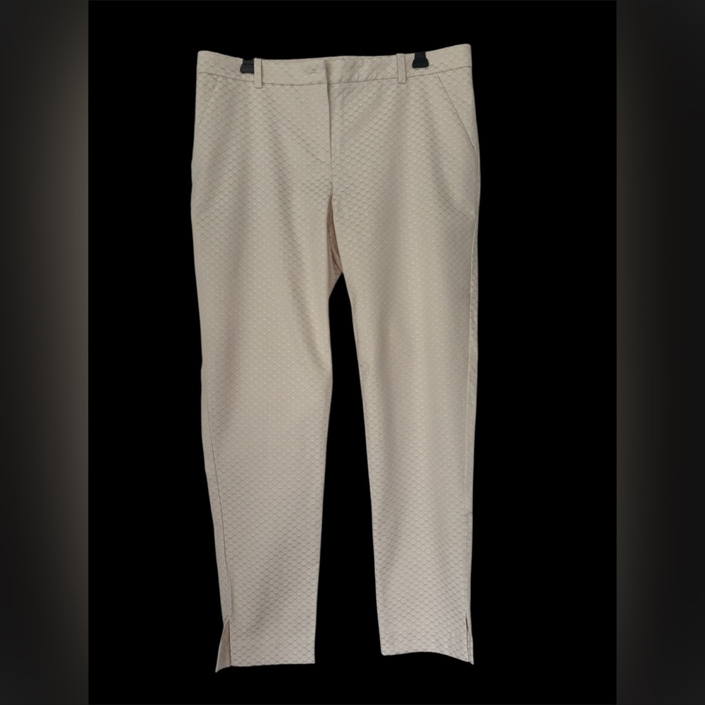 Marciano Chic Cream Textured Skinny Pants - Size L (8)